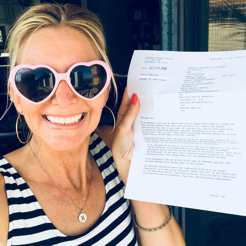 501(c)(3) determination letter from the IRS. YAY!